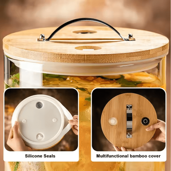 Drink Serve Dispenser with Premium Wooden Stand ©