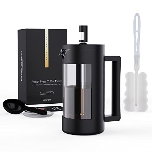 Portable French Press Coffee Maker | BPA-Free, Dishwasher Safe, 12oz & 21oz